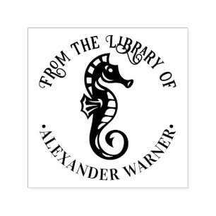 Süße Seepferdchen #4 Ozean Strand Thema Bibliothek Permastempel