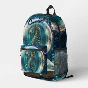 Süße Seepferdchen Bedruckter Rucksack
