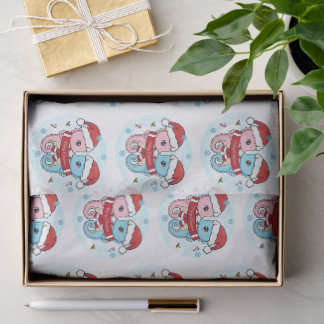 Süße Seepferdchen-Weihnachtstissuepapier Seidenpapier