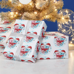 Süße Seepferdchen-Weihnachtsverpackungspapier Geschenkpapier