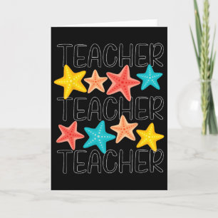 Süße Seestern-Lehrerin Ozean-Tier Sommerferien Karte
