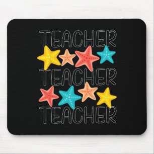 Süße Seestern-Lehrerin Ozean-Tier Sommerferien Mousepad