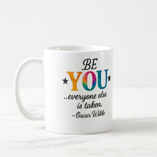 Süße SEI DU SELBST! Inspirierender Spruch Kaffeetasse
