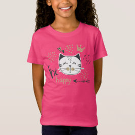 Süße Sei Glücklich Katze T-Shirt