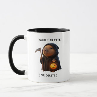 Süße Sensenmann-Capybara-Halloween-Tasse mit indiv Tasse