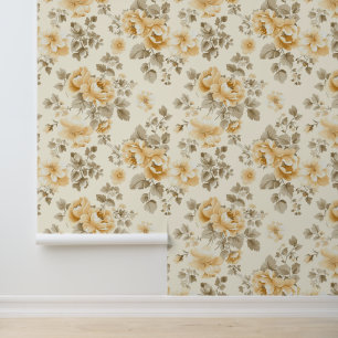 Süße Shabby-Chic-Blumen Tapete