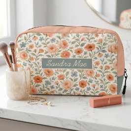 Süße Shabby-Chic-französische Blumen-Toilettentasc Waschbeutel