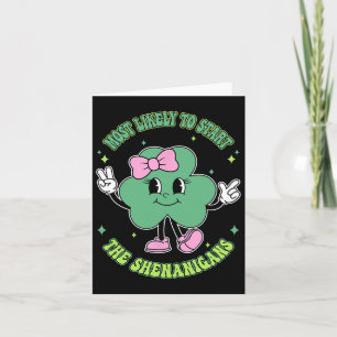 Süße Shamrock-Mädchen, die wahrscheinlich die Shen Karte