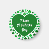 Süße Shamrocks und Herzen Grüner St. Patrick's Day