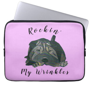 Süße Shar Pei Hund Neopren 33 cm Laptop Hülle Laptopschutzhülle