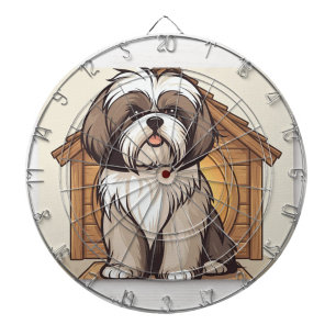 Süße Shih Tzu Cartoon-Dartscheibe Dartscheibe