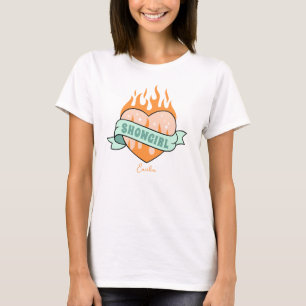 Süße Showgirl-Ära Benutzername Herz  T-Shirt