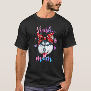 Süße Sibirische Husky-Hundemama Mutter Welpe T-Shirt