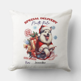 Süße Sibirische Husky-Weihnachts-Wurfkissen Kissen