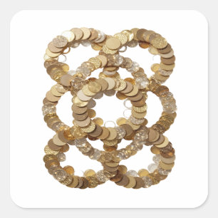 Süße silberne GOLDENE RINGE Sticker Design