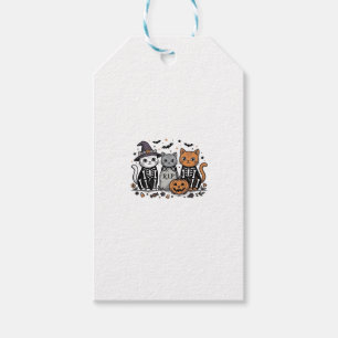 Süße Skelett Katzen Halloween Vintage Gravur Shi Geschenkanhänger