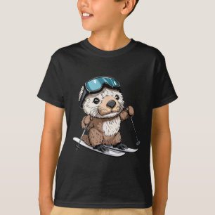 Süße Skifahrende Seeotter T-Shirt