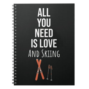Süße Skigeschenke Winter Skifahrer Sport Skiliebha Notizblock