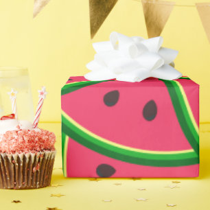 Süße, skurrile Wassermelonen-Scheiben Muster Geschenkpapier