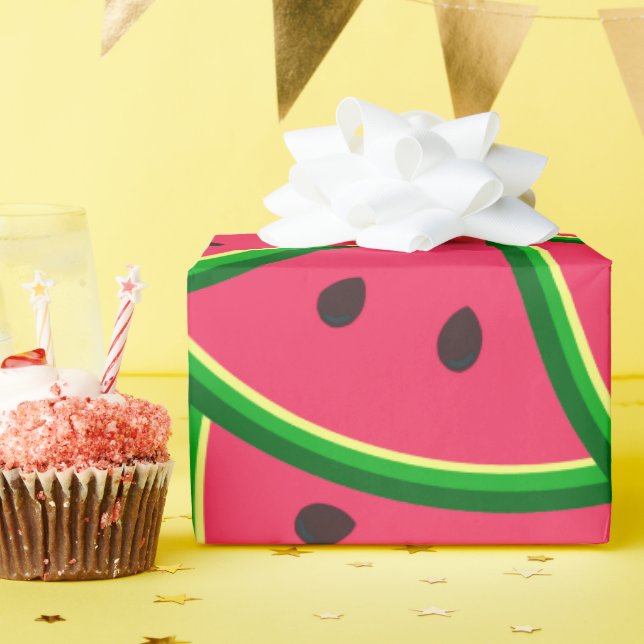 Süße, skurrile Wassermelonen-Scheiben Muster  Geschenkpapier (Geburtstagsparty)