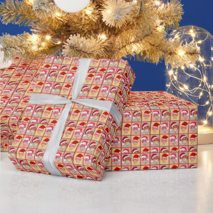 Süße skurrile Weihnachtsmann-Weihnachts-Pilze Geschenkpapier