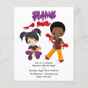 Süße Slime-Party-Geburtstagseinladung Flyer