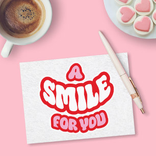 Süße Smile Für Dich Danke Typografie Feiertagspostkarte