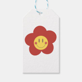 Süße Smiley-Blume Retro-Ästhetik Glückliches Gesic Geschenkanhänger