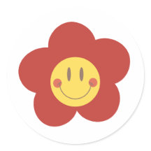 Süße Smiley-Blume Retro-Ästhetik Glückliches Gesic
