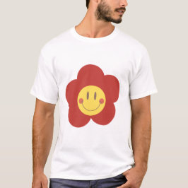 Süße Smiley-Blume Retro-Ästhetik Glückliches Gesic T-Shirt