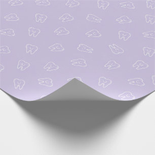 Süße Smiley-Zahn-Verpackungspapier - Lavendel Geschenkpapier