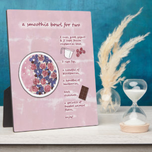 Süße Smoothie-Rezept-Kunst für zwei Personen zum V Fotoplatte