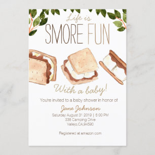 Süße Smores-Camping-Baby-Shower-Einladung Einladung
