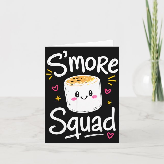 Süße S'mores-Familie Marshmallow  Karte (Vorderseite)