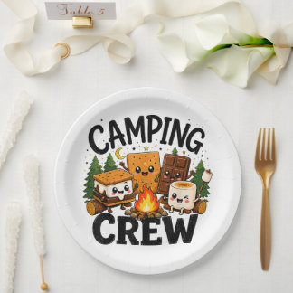 Süße S'mores Lagerfeuer Camping Gruppe Outdoor Pappteller