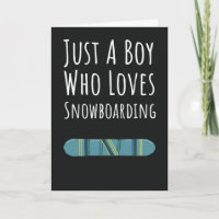 Süße Snowboarder-Karten für Jungen Kinder Wintersp