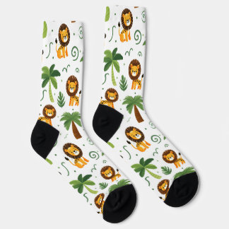 Süße Socken mit Baby-Löwe Safari Dschungel-Tier