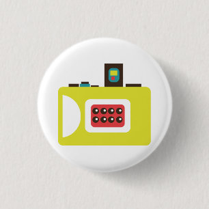 Süße Sofortbildkamera (Gelb) Flair Button