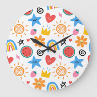 Süße Sommer-Doodle Whimsical-Nahtloses Muster