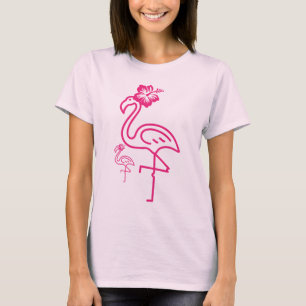 Süße Sommer Mädchen Flamingo T-Shirt