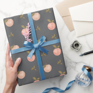 Süße Sommer-Pfirsich-Muster Geschenkpapier