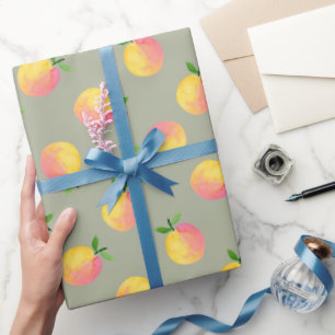 Süße Sommer-Pfirsich-Muster-Wrap-Papier Geschenkpapier