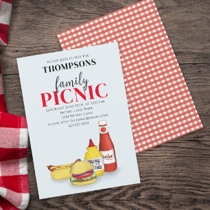 Süße Sommer-Picknick-Trend-Cookout-Laune Einladung