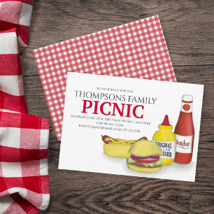 Süße Sommer-Picknick-Trend-Cookout-Whimsical Einladung