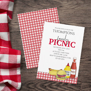 Süße Sommer-Picknick-Trendy-Cookout-Laune Einladung