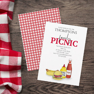 Süße Sommer-Picknick-Trendy-Cookout-Whimsical Einladung