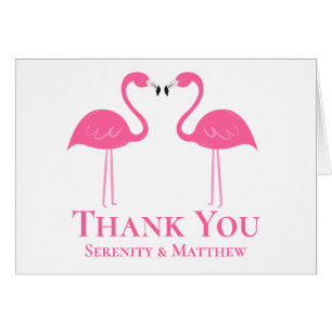 Süße Sommer-Rosa-Flamingo-Strand-Hochzeit-Dankesch