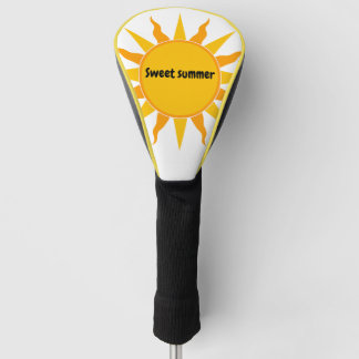 Süße Sommer-Sonne Grafik Golfschlägerkopfabdeckung Golf Headcover