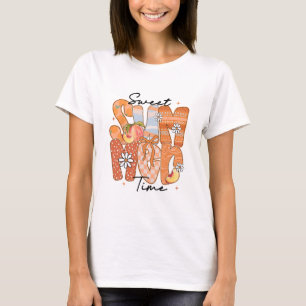 Süße Sommer-Vibes Pfirsich Coquette Bogen Strandur T-Shirt