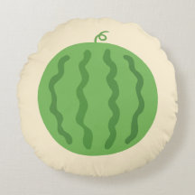 Süße Sommer-Wassermelone-Doppelseitige-Runde-Kisse